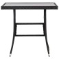 vidaXL Gartentisch Schwarz 80 x 80 x 74 cm Poly Rattan vidaXL Gartentisch Schwarz 80 x 80 x 74 cm Poly Rattan