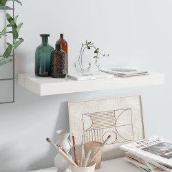 vidaXL Schwebendes Wandregal Hochglanz-Weiß 50x23x3,8 cm MDF