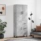 Highboard Betongrau 69,5x34x180 cm Holzwerkstoff Highboard Betongrau 69,5x34x180 cm Holzwerkstoff