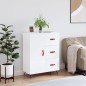 vidaXL Sideboard Hochglanz-Weiß 69,5x34x90 cm Holzwerkstoff vidaXL Sideboard Hochglanz-Weiß 69,5x34x90 cm Holzwerkstoff