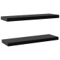 vidaXL Schweberegale 2 Stk. Schwarz 100 x 20 x 3,8 cm vidaXL Schweberegale 2 Stk. Schwarz 100 x 20 x 3,8 cm