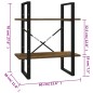 vidaXL Bücherregal 2 Fächer Räuchereiche 60x30x70 cm Holzwerkstoff vidaXL Bücherregal 2 Fächer Räuchereiche 60x30x70 cm Holzwerkstoff