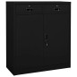 vidaXL Büroschrank Schwarz 90x40x102 cm Stahl vidaXL Büroschrank Schwarz 90x40x102 cm Stahl