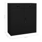 vidaXL Büroschrank Schwarz 90x40x102 cm Stahl vidaXL Büroschrank Schwarz 90x40x102 cm Stahl