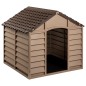 vidaXL Hundehütte Braun 86x84x82 cm Polypropylen vidaXL Hundehütte Braun 86x84x82 cm Polypropylen