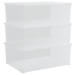 vidaXL Aufbewahrungsboxen 3 Stk. Kunststoff 10 L Stapelbar