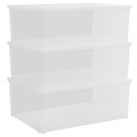 vidaXL Aufbewahrungsboxen 3 Stk. Kunststoff 10 L Stapelbar