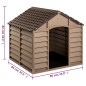 vidaXL Hundehütte Braun 86x84x82 cm Polypropylen vidaXL Hundehütte Braun 86x84x82 cm Polypropylen