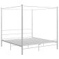 vidaXL Himmelbett Weiß Metall 200x200 cm vidaXL Himmelbett Weiß Metall 200x200 cm