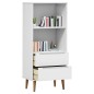 vidaXL Bücherregal MOLDE Weiß 60x35x133,5 cm Massivholz Kiefer vidaXL Bücherregal MOLDE Weiß 60x35x133,5 cm Massivholz Kiefer