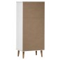 vidaXL Bücherregal MOLDE Weiß 60x35x133,5 cm Massivholz Kiefer vidaXL Bücherregal MOLDE Weiß 60x35x133,5 cm Massivholz Kiefer
