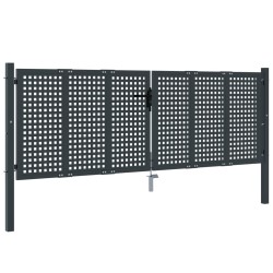 Gartentor Anthrazit 300x125 cm Stahl