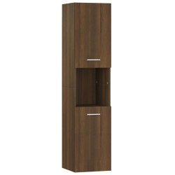 vidaXL Badezimmerschrank Braun Eiche 30x30x130 cm Holzwerkstoff