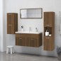 vidaXL Badezimmerschrank Braun Eiche 30x30x130 cm Holzwerkstoff vidaXL Badezimmerschrank Braun Eiche 30x30x130 cm Holzwerkstoff