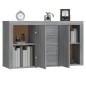 vidaXL Sideboard Grau Sonoma 120x36x69 cm Holzwerkstoff vidaXL Sideboard Grau Sonoma 120x36x69 cm Holzwerkstoff