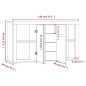 vidaXL Sideboard Grau Sonoma 120x36x69 cm Holzwerkstoff vidaXL Sideboard Grau Sonoma 120x36x69 cm Holzwerkstoff