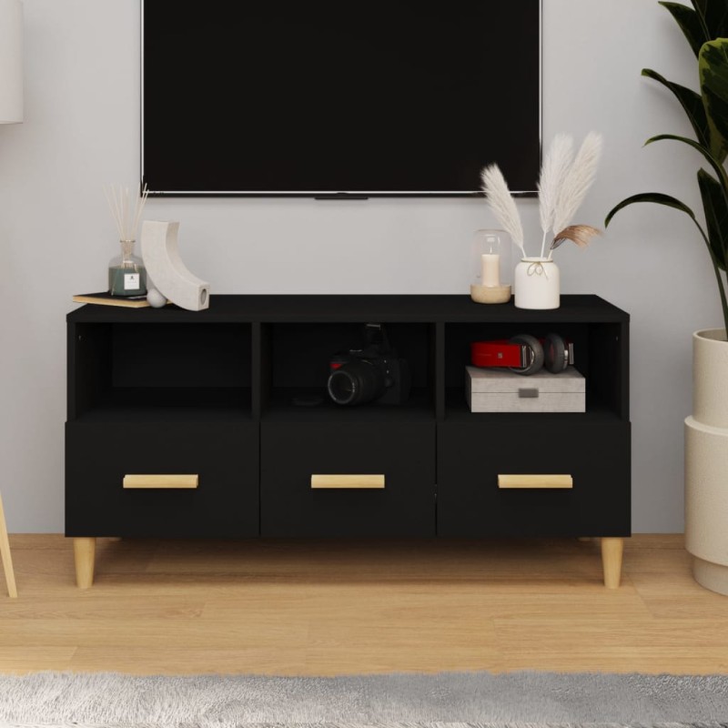 vidaXL TV-Schrank Schwarz 102x36x50 cm Holzwerkstoff vidaXL TV-Schrank Schwarz 102x36x50 cm Holzwerkstoff