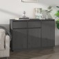 vidaXL Sideboard Grau 110x34x75 cm Massivholz Kiefer vidaXL Sideboard Grau 110x34x75 cm Massivholz Kiefer