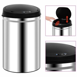 vidaXL Automatischer Sensor-Mülleimer 30 L Edelstahl
