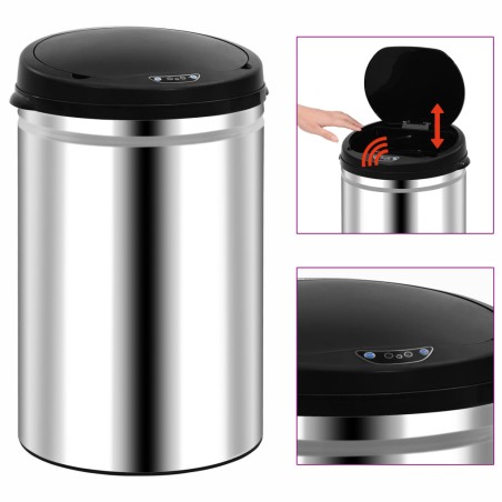 vidaXL Automatischer Sensor-Mülleimer 30 L Edelstahl