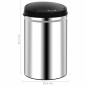 vidaXL Automatischer Sensor-Mülleimer 30 L Edelstahl vidaXL Automatischer Sensor-Mülleimer 30 L Edelstahl