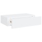 vidaXL Wand-Schubladenregal Weiß 40x23,5x10 cm MDF vidaXL Wand-Schubladenregal Weiß 40x23,5x10 cm MDF