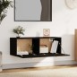 vidaXL Wandschrank Schwarz 100x36,5x35 cm Holzwerkstoff vidaXL Wandschrank Schwarz 100x36,5x35 cm Holzwerkstoff