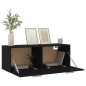 vidaXL Wandschrank Schwarz 100x36,5x35 cm Holzwerkstoff vidaXL Wandschrank Schwarz 100x36,5x35 cm Holzwerkstoff