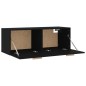vidaXL Wandschrank Schwarz 100x36,5x35 cm Holzwerkstoff vidaXL Wandschrank Schwarz 100x36,5x35 cm Holzwerkstoff