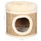 vidaXL Katzenhaus mit Luxuriösem Katzenbett 33 cm Seegras vidaXL Katzenhaus mit Luxuriösem Katzenbett 33 cm Seegras