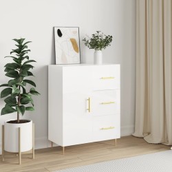 vidaXL Sideboard Hochglanz-Weiß 69,5x34x90 cm Holzwerkstoff