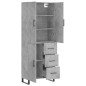 Highboard Betongrau 69,5x34x180 cm Holzwerkstoff Highboard Betongrau 69,5x34x180 cm Holzwerkstoff