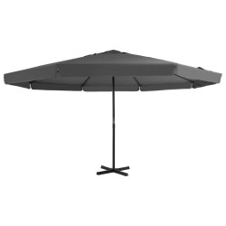 vidaXL Sonnenschirm mit Aluminium-Mast 500 cm Anthrazit 