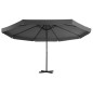 vidaXL Sonnenschirm mit Aluminium-Mast 500 cm Anthrazit vidaXL Sonnenschirm mit Aluminium-Mast 500 cm Anthrazit