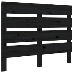 vidaXL Bett-Kopfteil Schwarz 100x3x80 cm Massivholz Kiefer