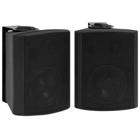 vidaXL Wandlautsprecher Stereo 2 Stk. Schwarz Indoor Outdoor 80 W