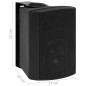 vidaXL Wandlautsprecher Stereo 2 Stk. Schwarz Indoor Outdoor 80 W vidaXL Wandlautsprecher Stereo 2 Stk. Schwarz Indoor Outdoor 80 W