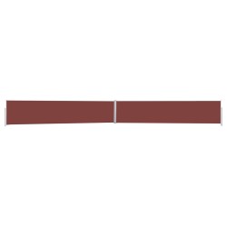 vidaXL Seitenmarkise Ausziehbar Braun 140x1200 cm
