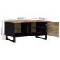 vidaXL Couchtisch 80x50x40 cm Massivholz Mango & Holzwerkstoff vidaXL Couchtisch 80x50x40 cm Massivholz Mango & Holzwerkstoff