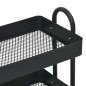 vidaXL 3-Etagen-Wagen Schwarz 43x34x79 cm Stahl vidaXL 3-Etagen-Wagen Schwarz 43x34x79 cm Stahl