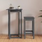 vidaXL Bartisch Grau 60x60x110 cm Massivholz Kiefer vidaXL Bartisch Grau 60x60x110 cm Massivholz Kiefer