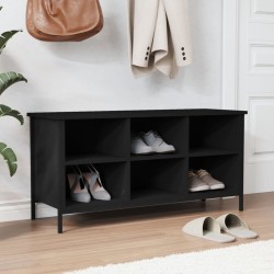 vidaXL Schuhregal Schwarz 100x35x50 cm Holzwerkstoff