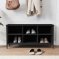 vidaXL Schuhregal Schwarz 100x35x50 cm Holzwerkstoff vidaXL Schuhregal Schwarz 100x35x50 cm Holzwerkstoff