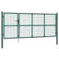 vidaXL Mesh-Gartentor Grün 350x175 cm Verzinkter Stahl vidaXL Mesh-Gartentor Grün 350x175 cm Verzinkter Stahl