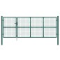 vidaXL Mesh-Gartentor Grün 350x175 cm Verzinkter Stahl vidaXL Mesh-Gartentor Grün 350x175 cm Verzinkter Stahl