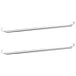 Gardinenstangen 2 Stk. Weiß und Silbern 40-60 cm Aluminium Gardinenstangen 2 Stk. Weiß und Silbern 40-60 cm Aluminium
