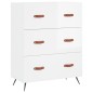 vidaXL Kommode Hochglanz-Weiß 69,5x34x90 cm Holzwerkstoff vidaXL Kommode Hochglanz-Weiß 69,5x34x90 cm Holzwerkstoff