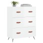 vidaXL Kommode Hochglanz-Weiß 69,5x34x90 cm Holzwerkstoff vidaXL Kommode Hochglanz-Weiß 69,5x34x90 cm Holzwerkstoff