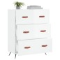 vidaXL Kommode Hochglanz-Weiß 69,5x34x90 cm Holzwerkstoff vidaXL Kommode Hochglanz-Weiß 69,5x34x90 cm Holzwerkstoff