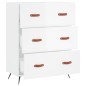 vidaXL Kommode Hochglanz-Weiß 69,5x34x90 cm Holzwerkstoff vidaXL Kommode Hochglanz-Weiß 69,5x34x90 cm Holzwerkstoff